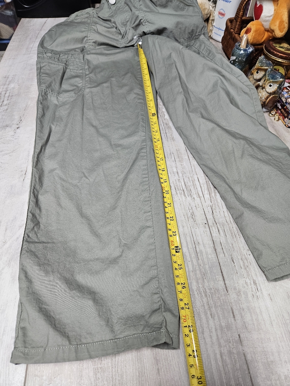 Democracy Utility Pants Womens 10 Green Convertible Cargo Flex Waist Gorpcore - Picture 5 of 12